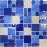 Mozaika recyklované sklo 300x300x6 modrá